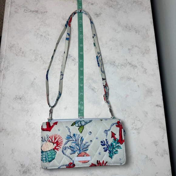 Vera Bradley RFID All In One Crossbody Wristlet Wallet Anchors Aweigh - Picture 9 of 12